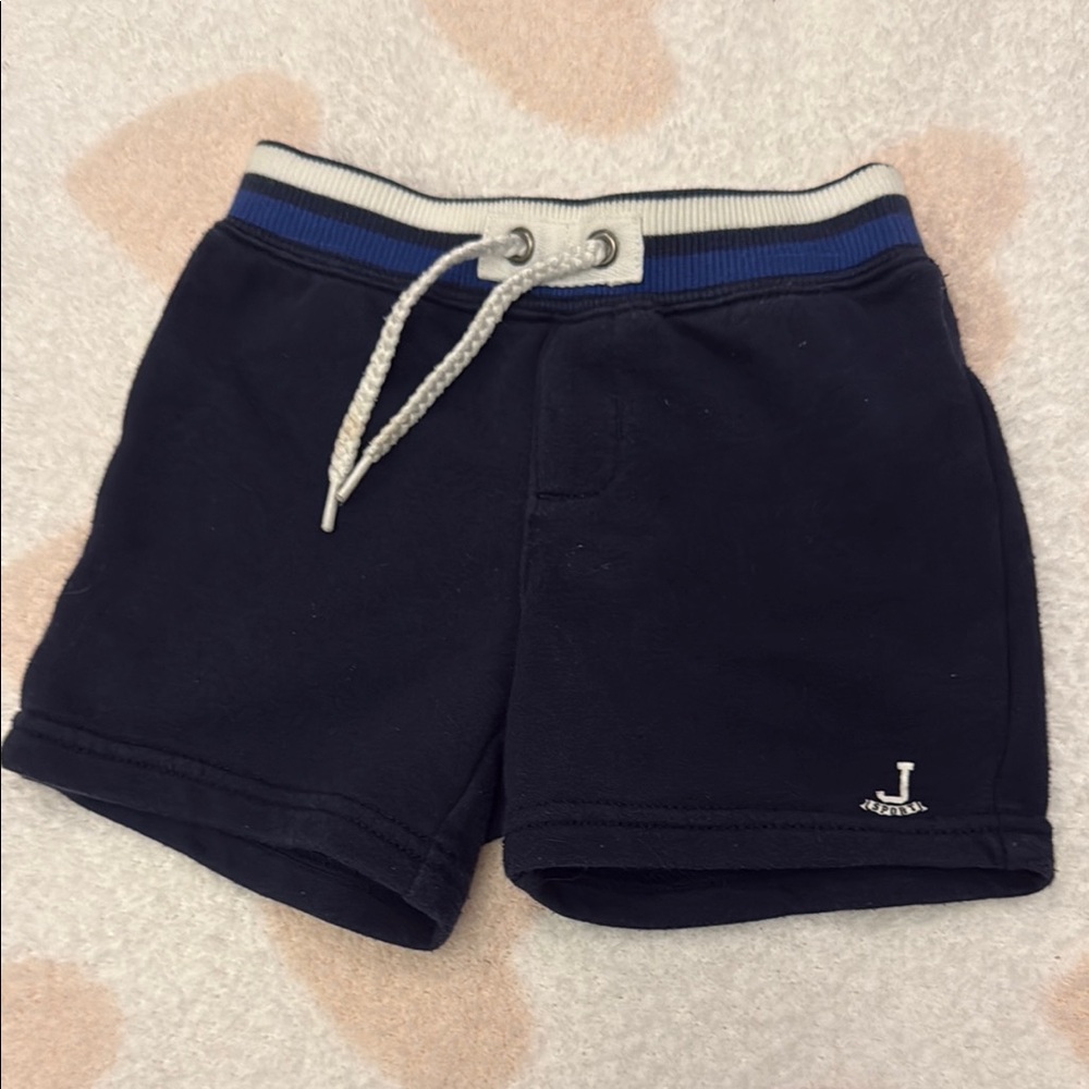 Janie and Jack Blue and White Casual Shorts with Elastic Waistband